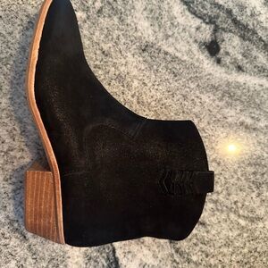 Jack Rogers Black Ankle Booties with Wooden Heel